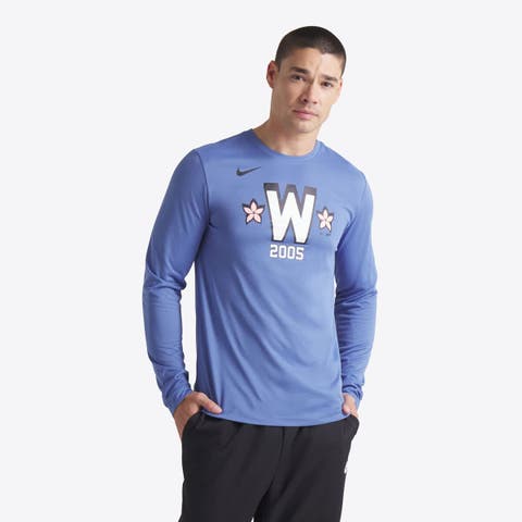Men's Nike Blue Washington Nationals 2025 City Connect Legend Performance Long Sleeve T-Shirt