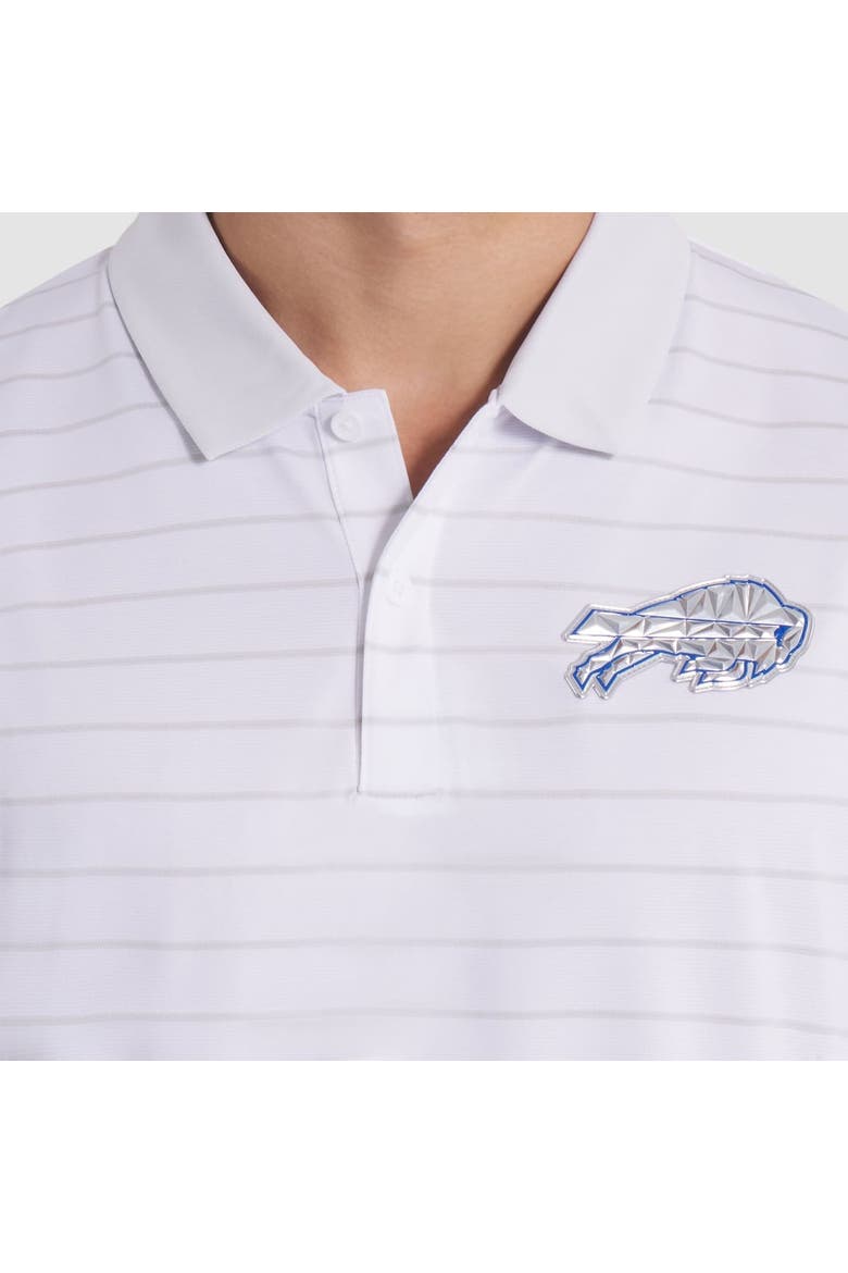 Men's Nike  White Buffalo Bills 2025 Rivalries Collection Sideline Victory Striped Dri-FIT Polo, Alternate, color, White