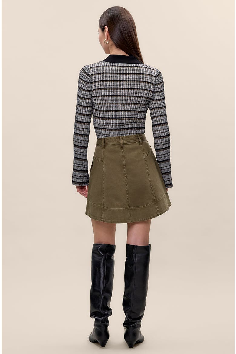Carmen Garment Dyed Skirt, Alternate, color, Olive
