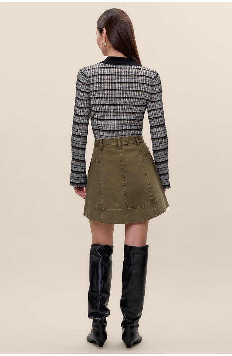 Rebecca Taylor Carmen Garment Dyed Skirt, Alternate, color, Olive