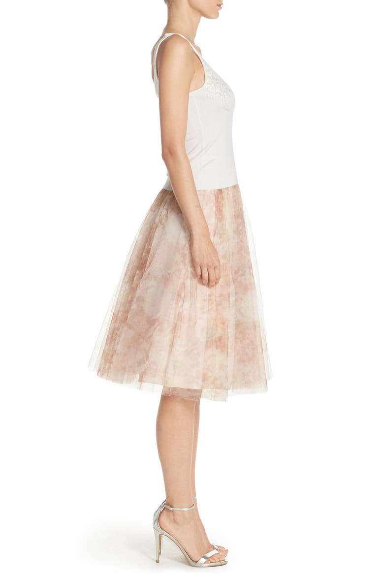 Lucy Print Tulle Skirt, Alternate, color, BLUSH MULTI