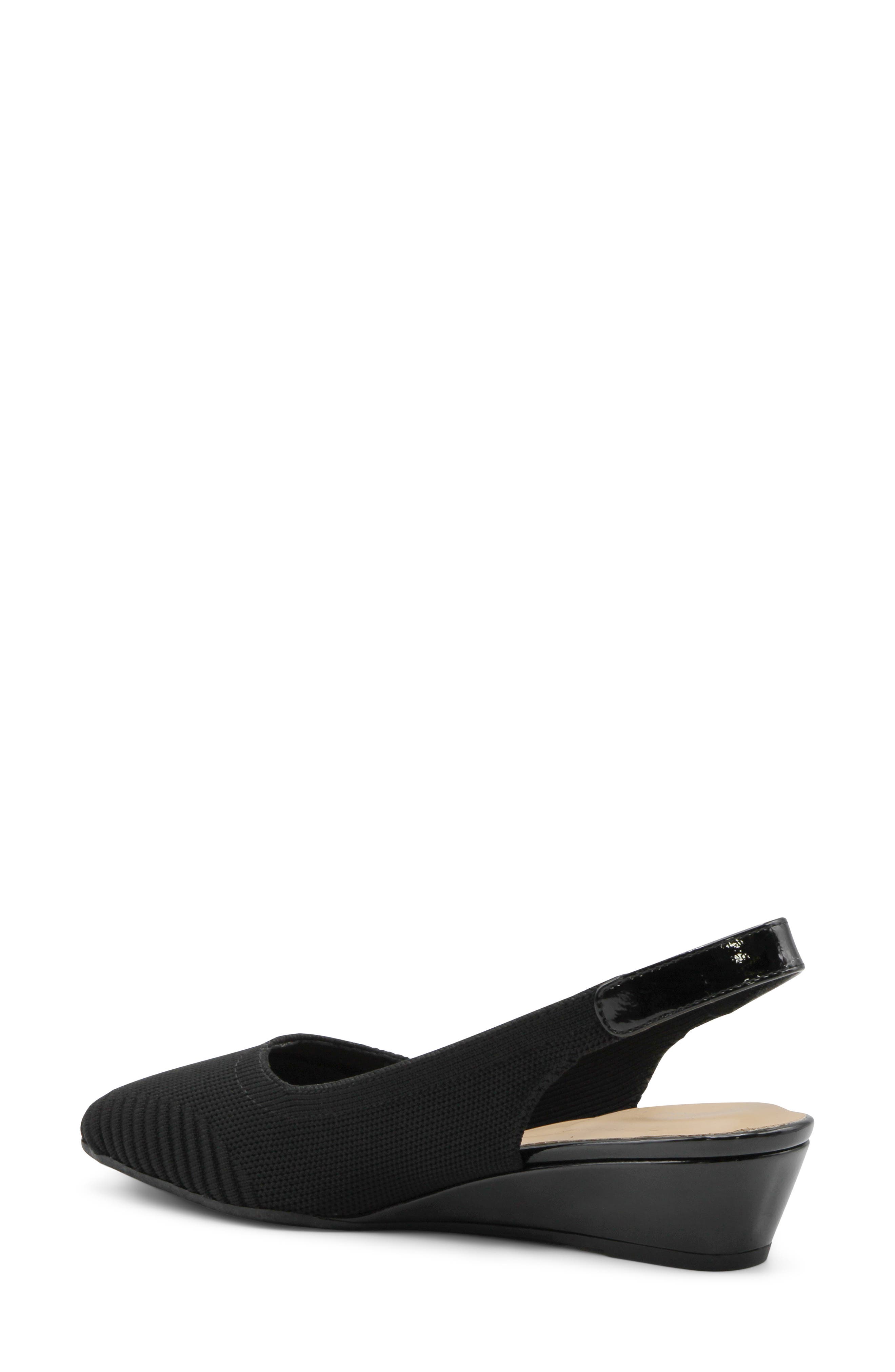 Pluto Slingback Wedge Pump, Alternate, color, BLACK KNIT