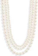 Nordstrom Graduated Imitation Pearl 18-Inch Collar Necklace