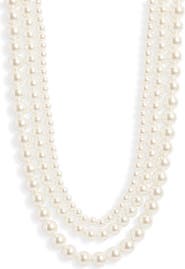 Nordstrom Graduated Imitation Pearl 18-Inch Collar Necklace