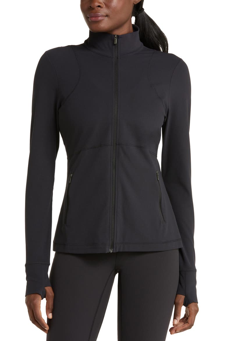 Studio Luxe Performance Jacket, Alternate, color, BLACK