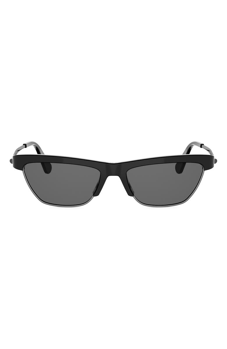 DIOR D-Moon B1I Butterfly Sunglasses, Main, color, Shiny Black / Smoke