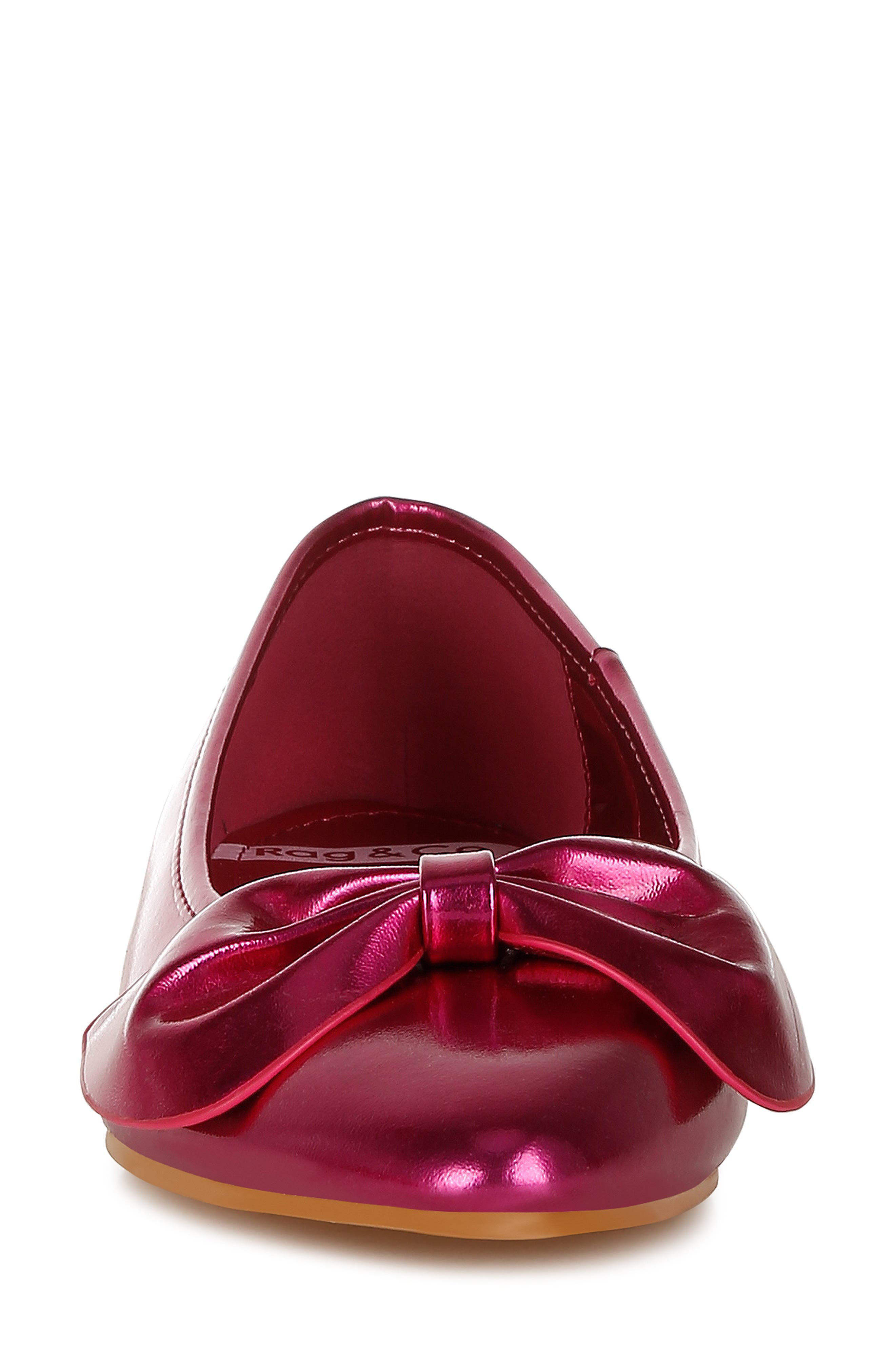 Bromelia Water Repellent Bow Flat, Alternate, color, FUCHSIA