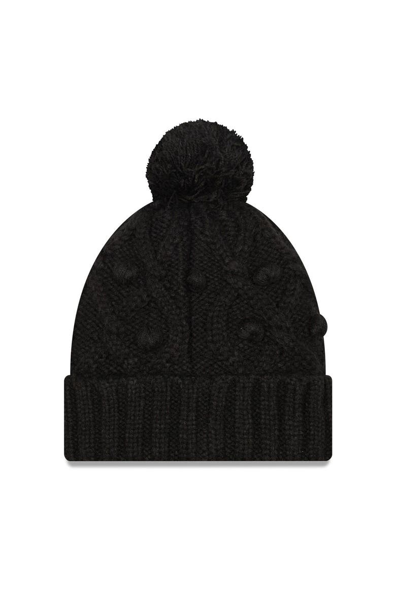 Women's New Era Black New Orleans Saints Toasty Cuffed Knit Hat with Pom, Alternate, color, Black
