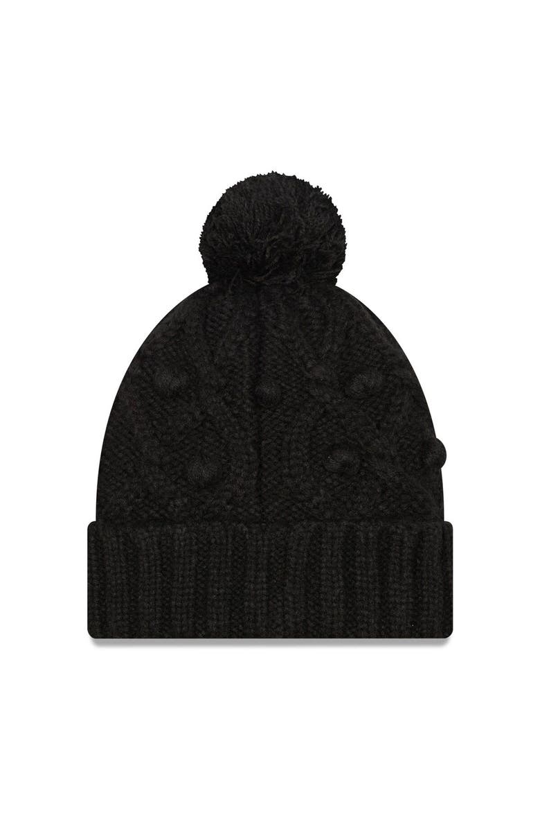 New Era Women's New Era Black New Orleans Saints Toasty Cuffed Knit Hat with Pom, Alternate, color, Black