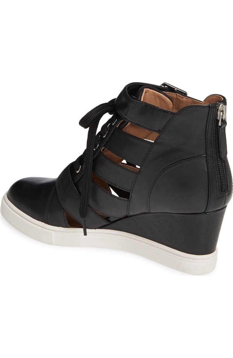 Linea Paolo Fave Cutout Wedge Sneaker, Alternate, color,