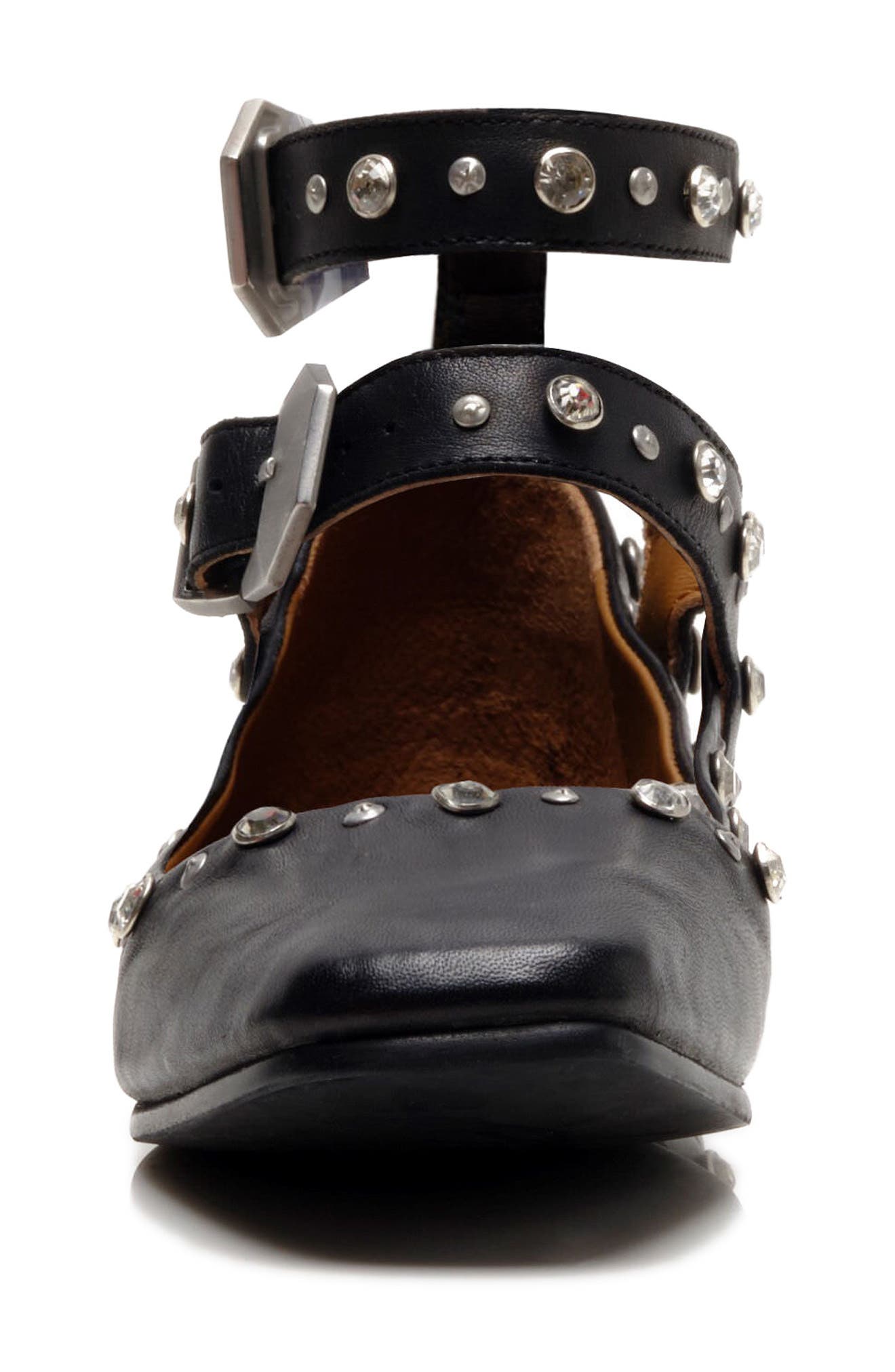 Free People Mystic Diamante Ankle Strap Flat, Alternate, color, 