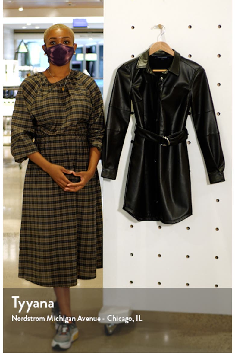 Long Sleeve Faux Leather Shirtdress video
