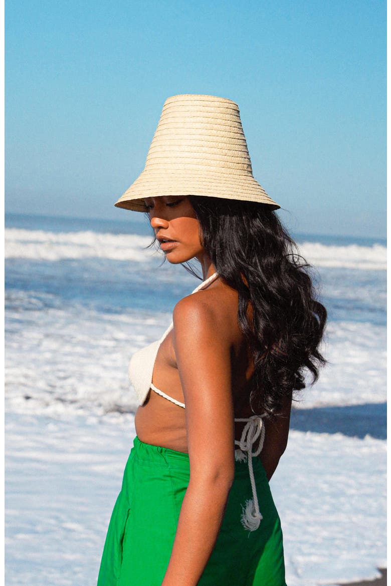 The Margo Palm Straw Hat, Alternate, color, Beige