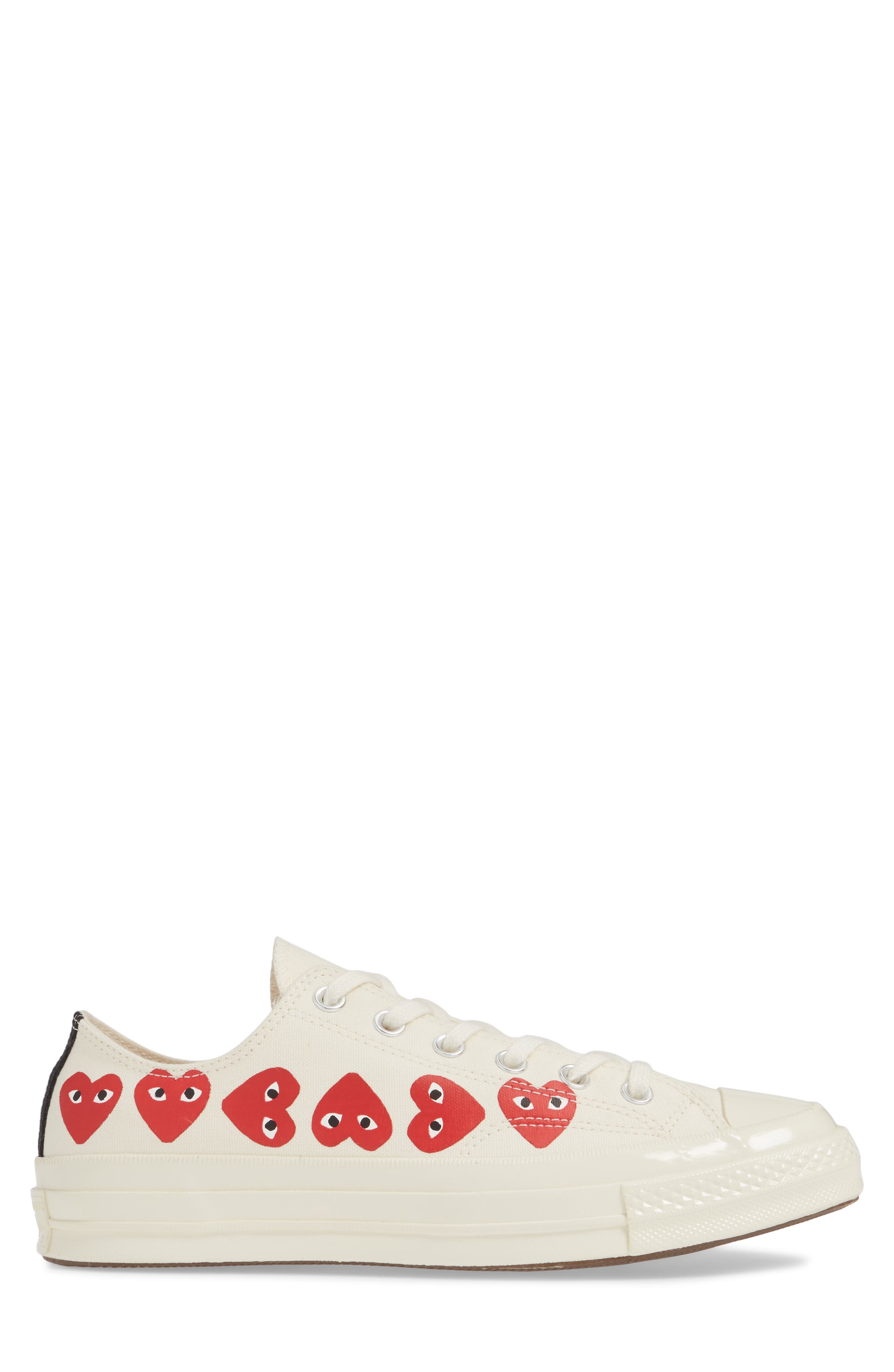 Comme des Garçons PLAY x Converse Chuck Taylor<sup>®</sup> Low Top Sneaker, Alternate, color, 