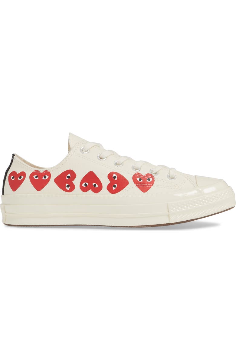 Comme des Garçons PLAY x Converse Chuck Taylor<sup>®</sup> Low Top Sneaker, Alternate, color,