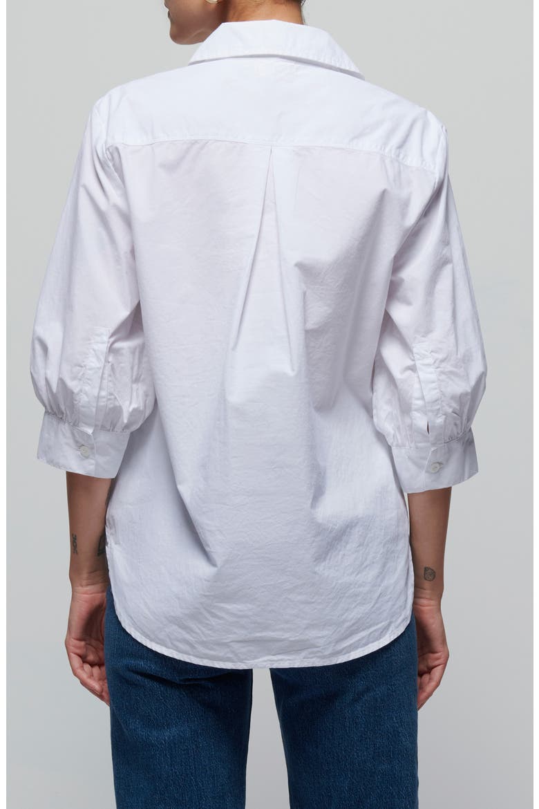 Everlee Pima Cotton Popover Top, Alternate, color, OPTIC WHITE