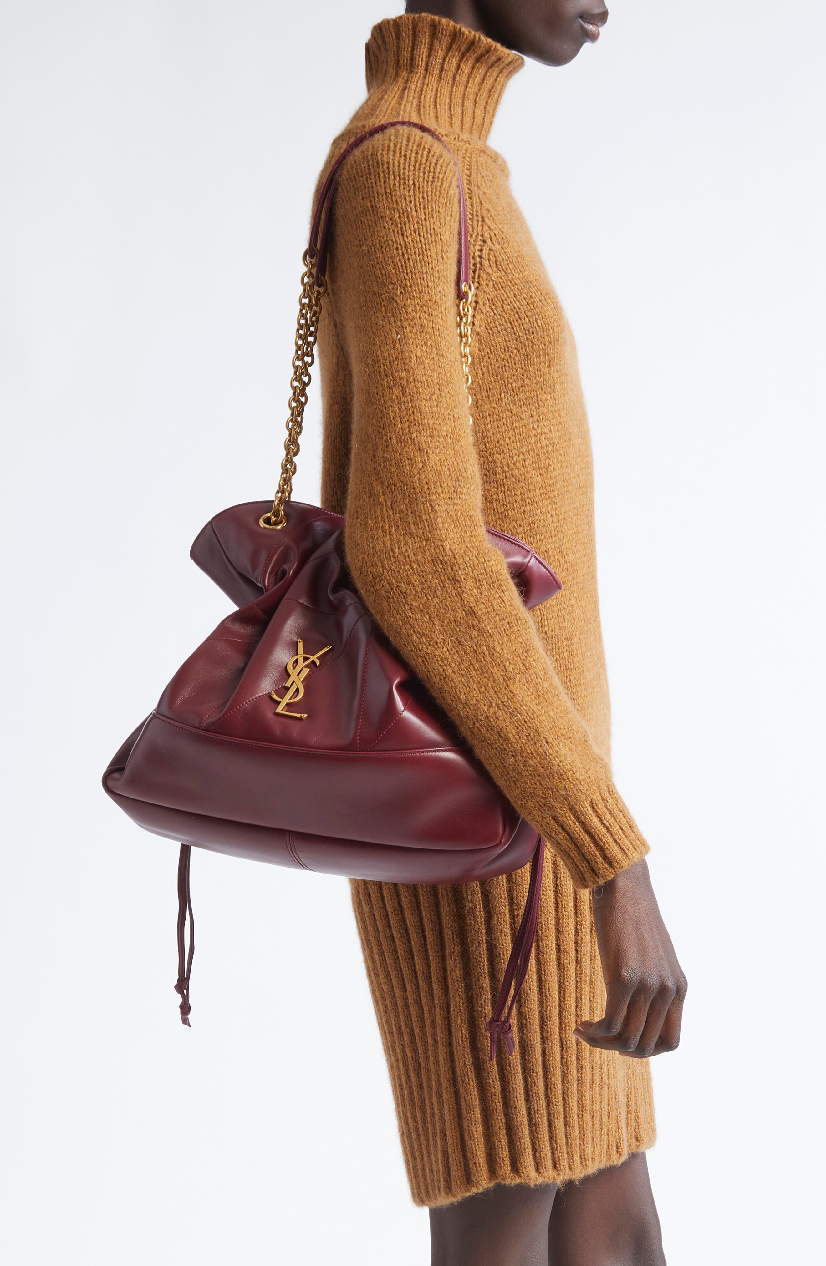 Saint Laurent Jamie 4.3 Patchwork Leather Shopper, Alternate, color, 