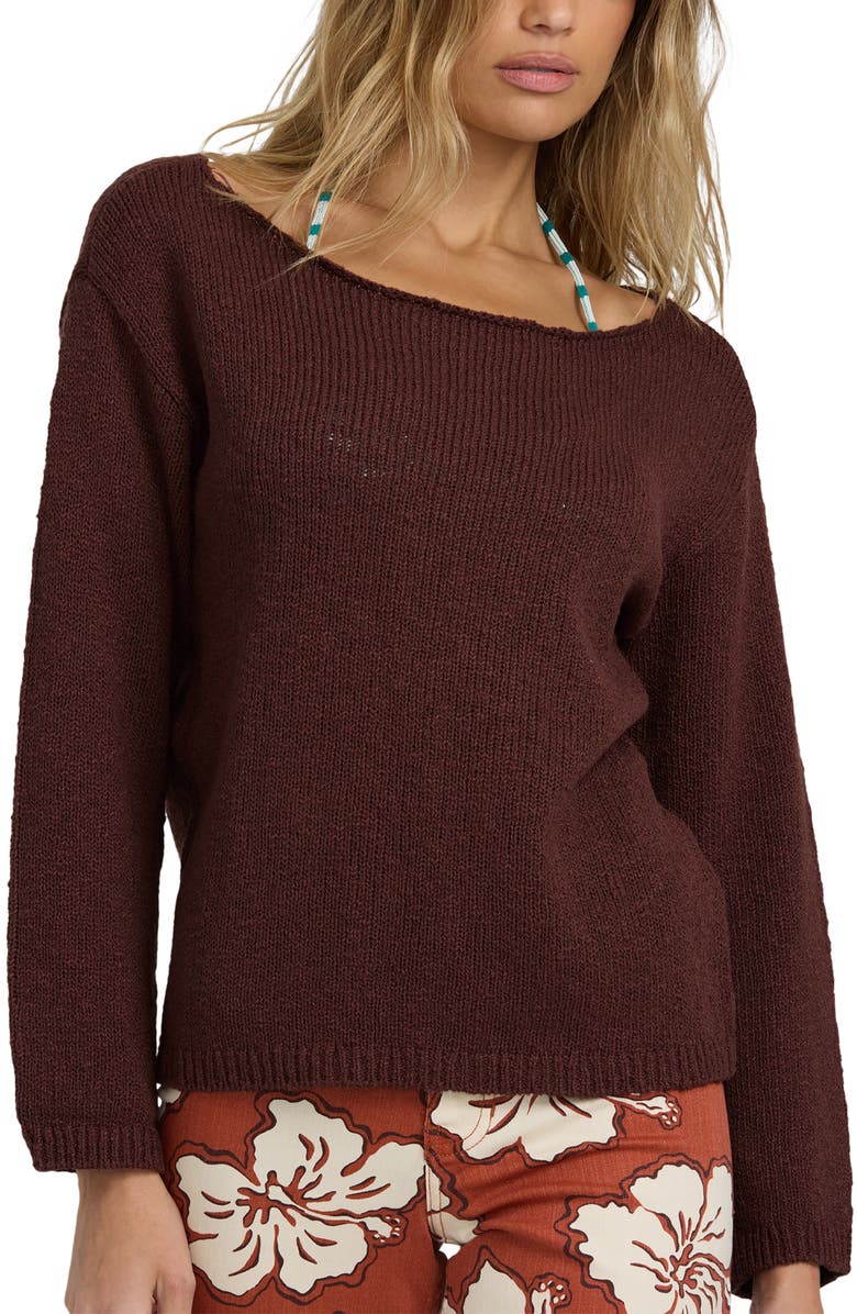 Billabong Ellipse Sweater, Alternate, color, Teak
