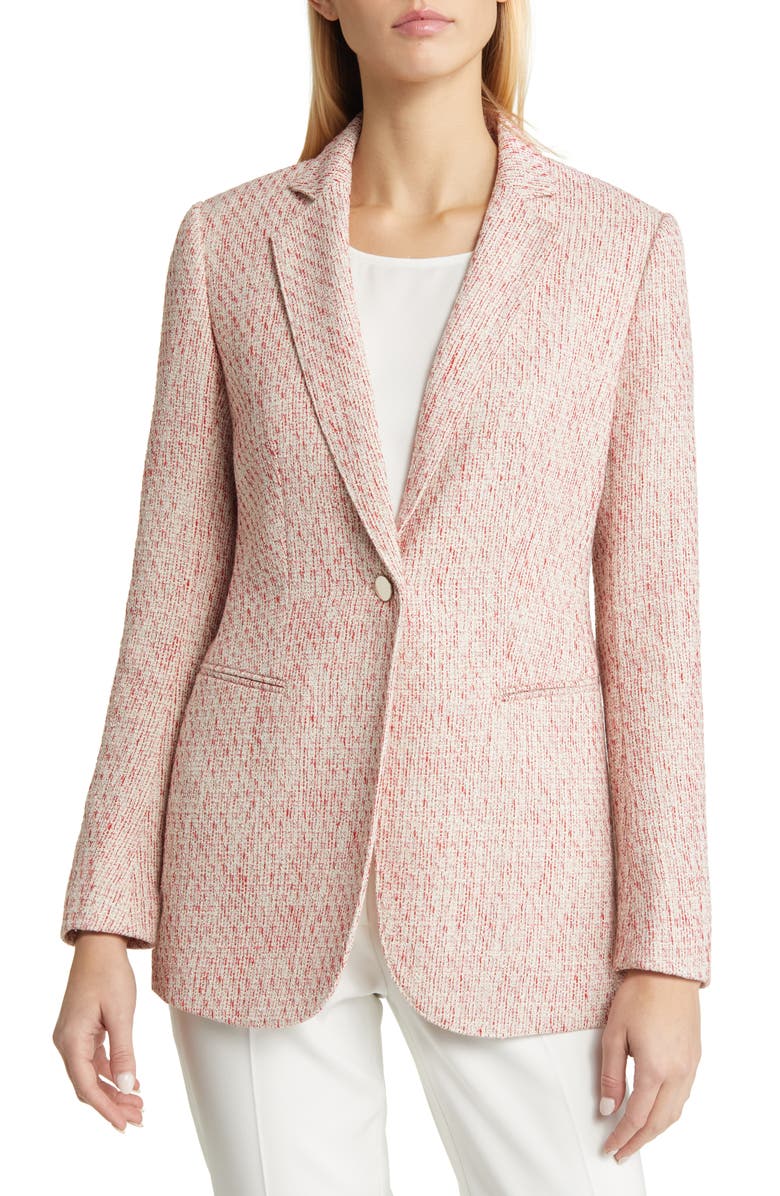 Anne Klein Tweed Blazer, Alternate, color, 