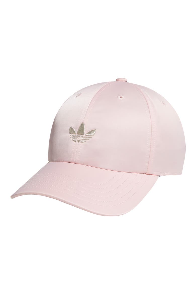 Shine Trefoil Baseball Cap, Main, color, SANDY PINK/ WHITE
