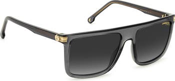 58mm Flat Top Rectangular Sunglasses