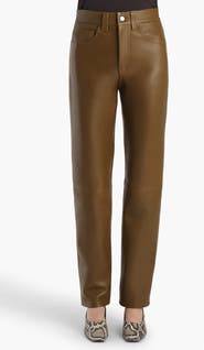 Khaite Callum Tapered Lambskin Leather Pants
