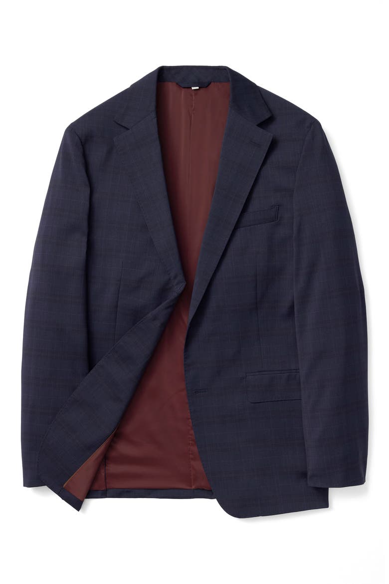 Jetsetter Plaid Virgin Wool Suit Jacket, Alternate, color, 4320/ 0030 NAVY GLEN PLAID
