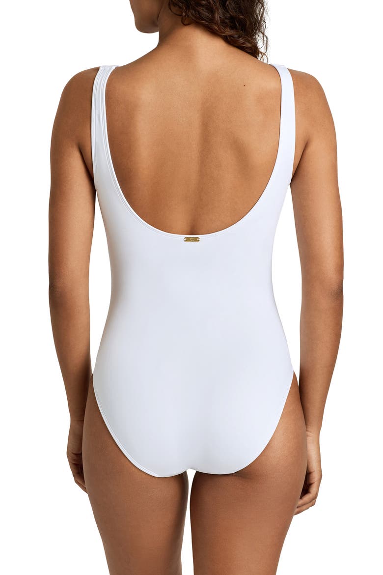 Ring Underwire One-Piece Swimsuit, Alternate, color, WHITE