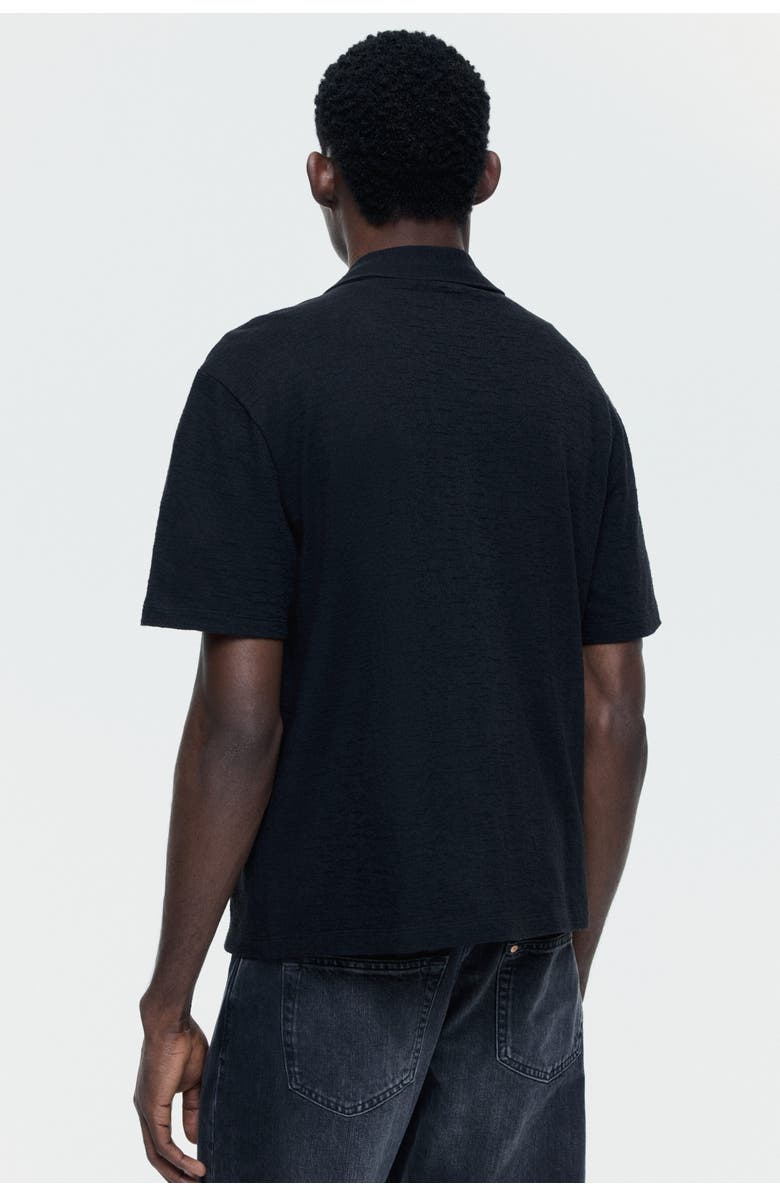 H&M Regular-fit resort shirt, Alternate, color, Black