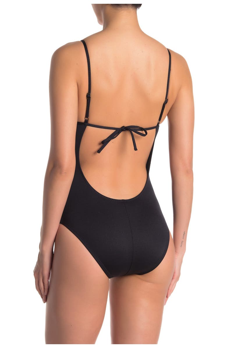 Becca Tie Back One-Piece Swimsuit, Alternate, color, 