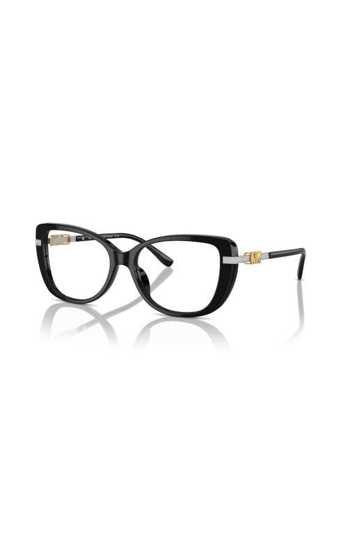 Michael Kors 54mm Cat Eye Optical Glasses In Black
