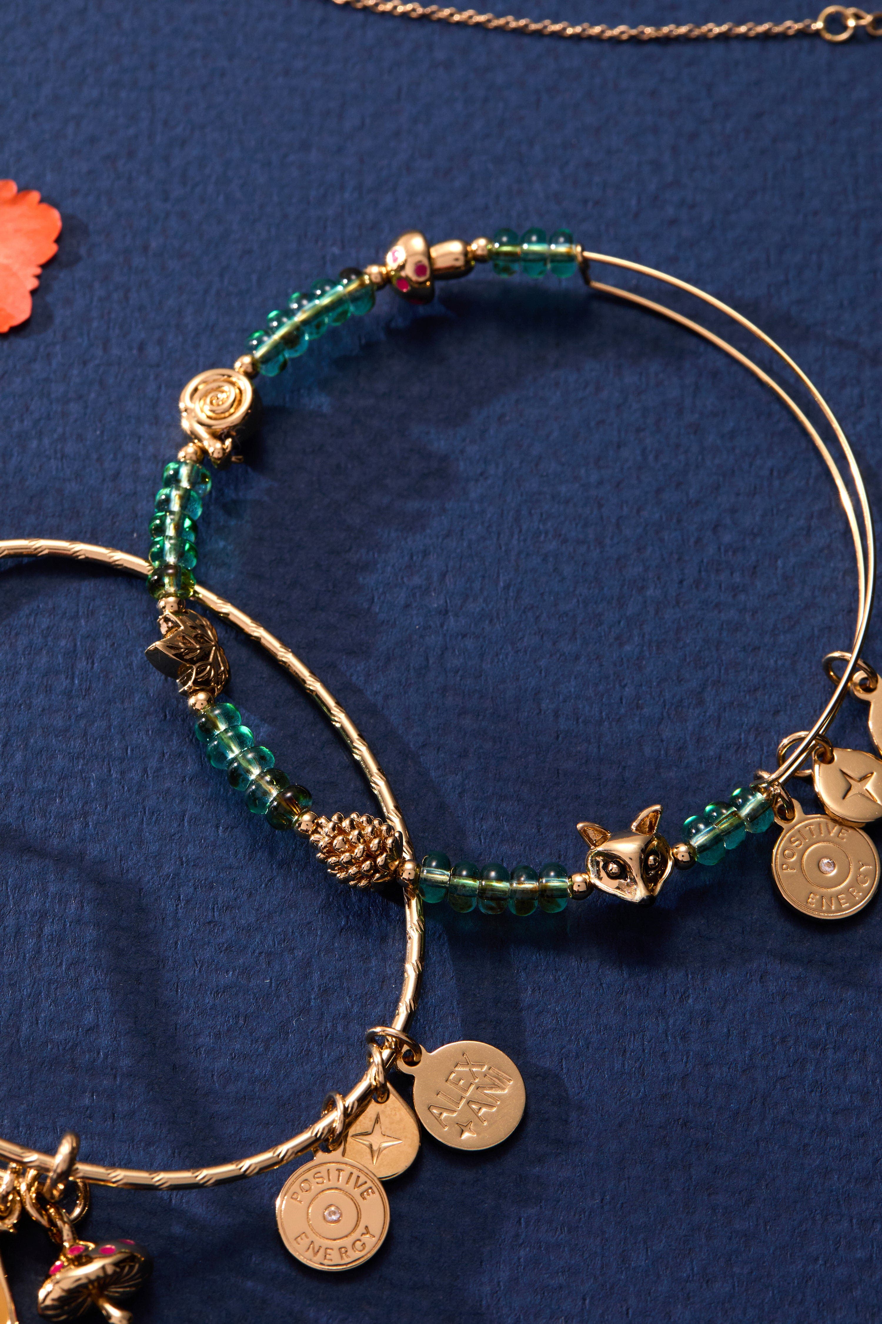 Alex and Ani Woodland Green Glass Beaded Bangle (Women) | Nordstrom