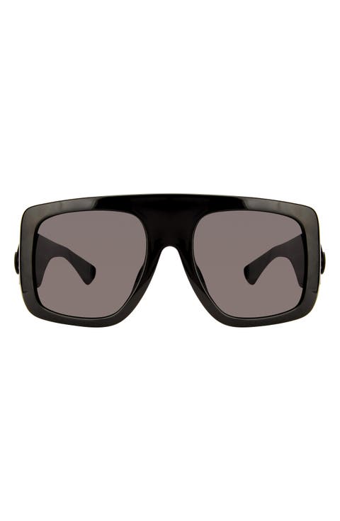 62mm Oversize Rectangular Sunglasses