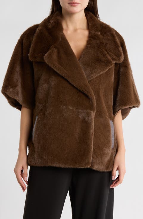 Faux Fur Cape