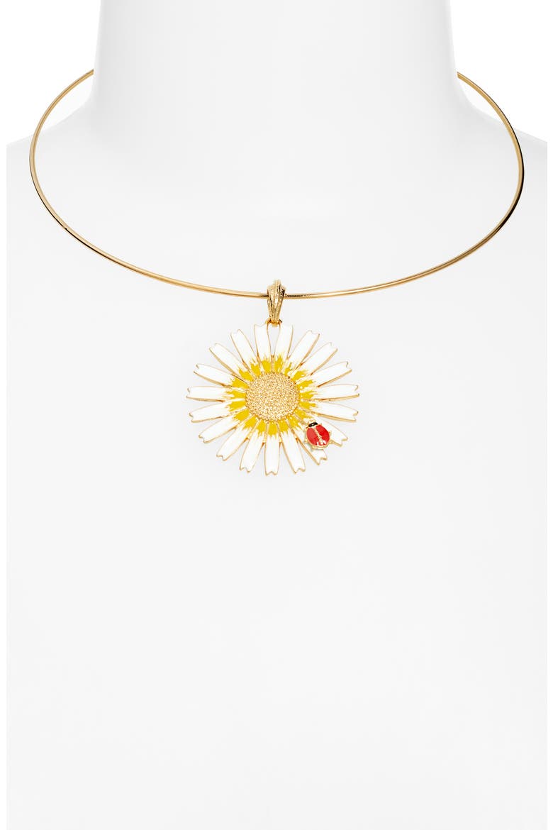 Daisy Wire Necklace, Alternate, color, GOLD