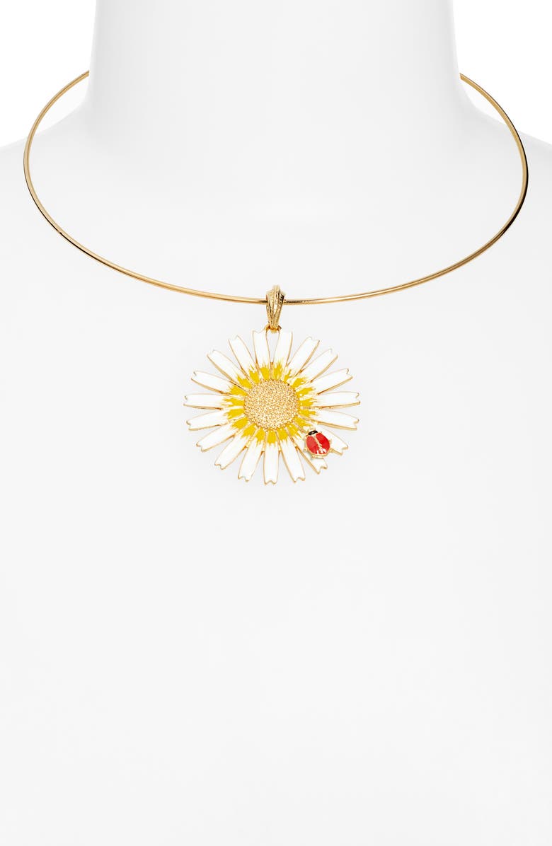 Kenneth Jay Lane Daisy Wire Necklace, Alternate, color, 