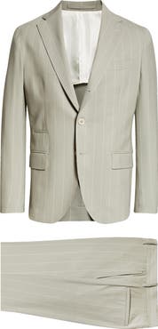 Eleventy Pinstripe Stretch Wool Blend Suit