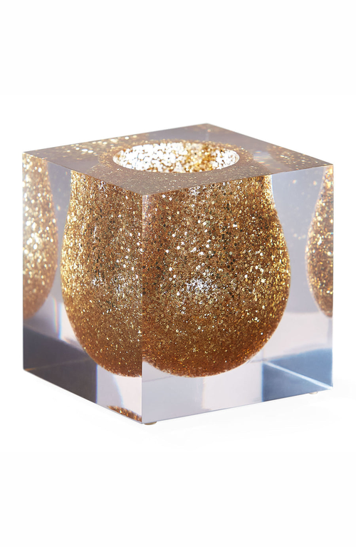 Jonathan Adler Bel Air Mini Scoop Vase In Gold