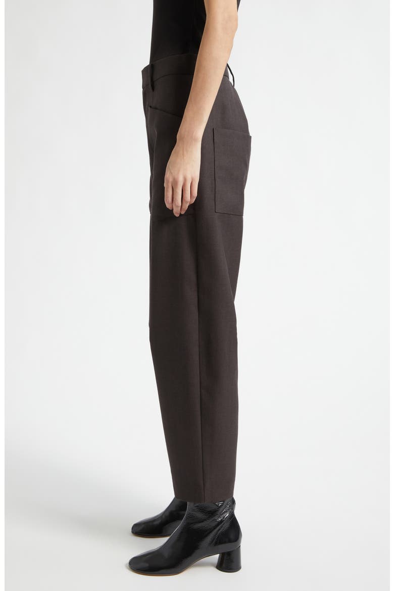 Shon Wool Ankle Pants, Alternate, color, BROWN HERRINGBONE