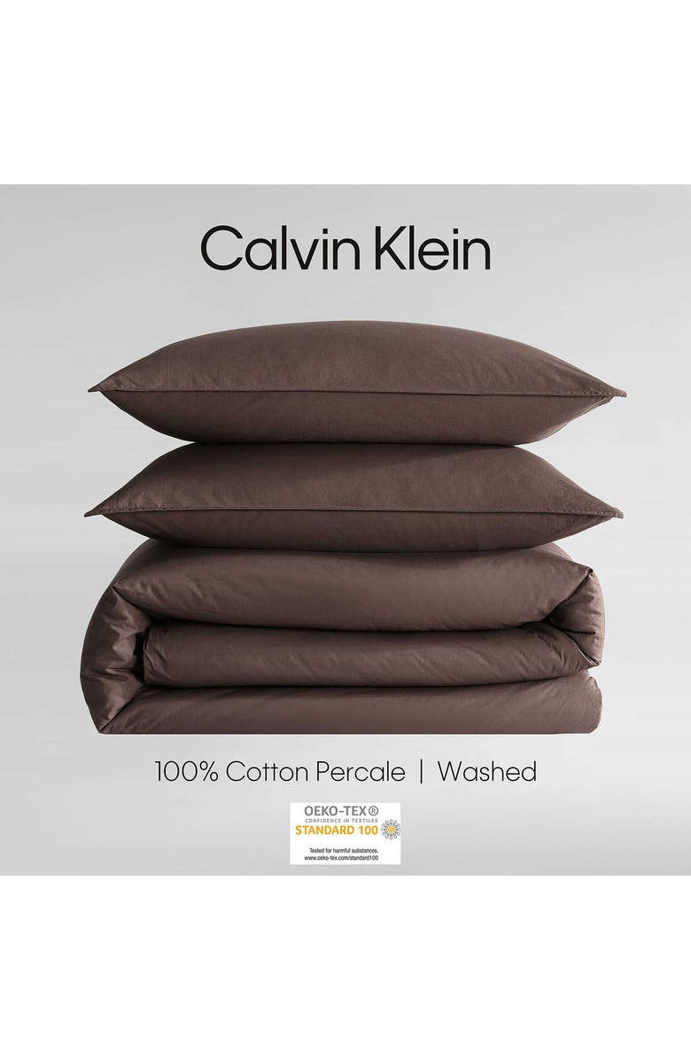 Calvin Klein Washed Percale Comforter
Sham Set, Alternate, color, Earth