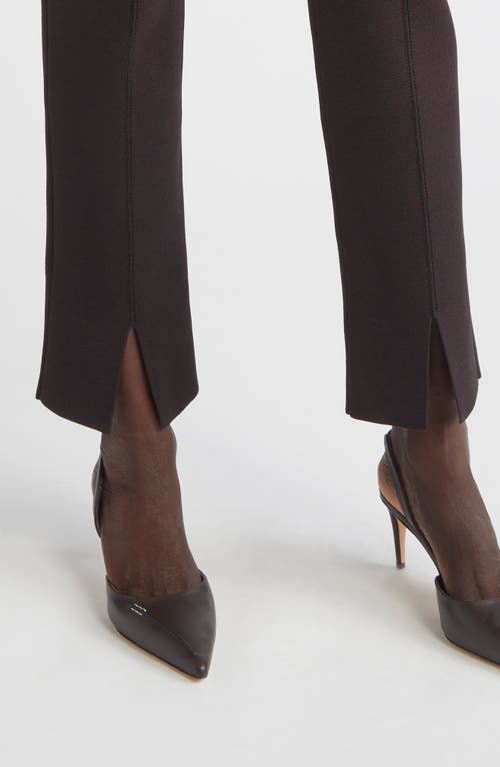 St John St. John Milano Stretch Knit Slim Leg Pants In Brown