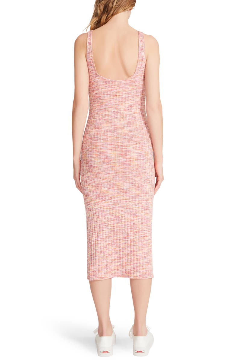 BB Dakota by Steve Madden Tangerine Daze Space Dye Rib Midi Dress, Alternate, color, 