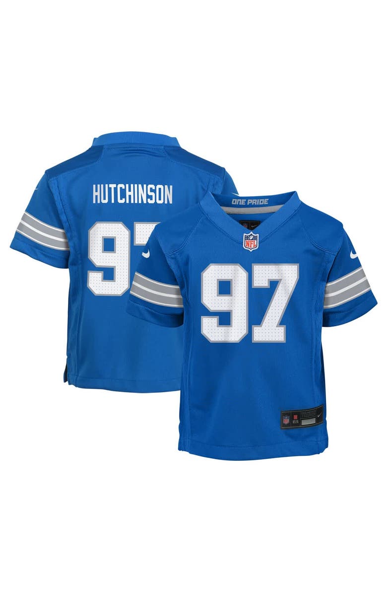Nike Infant Nike Aidan Hutchinson Blue Detroit Lions Team Player Game Jersey, Main, color, Blue