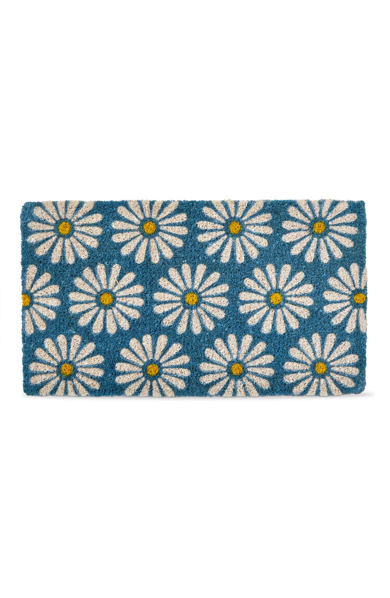 tag White Daisies Coir Mat Multi Coir Everyday, Main, color, White