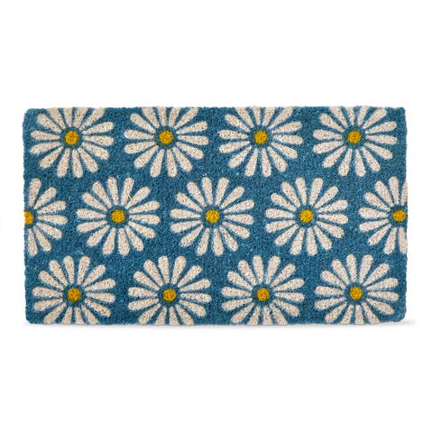 White Daisies Coir Mat Multi Coir Everyday