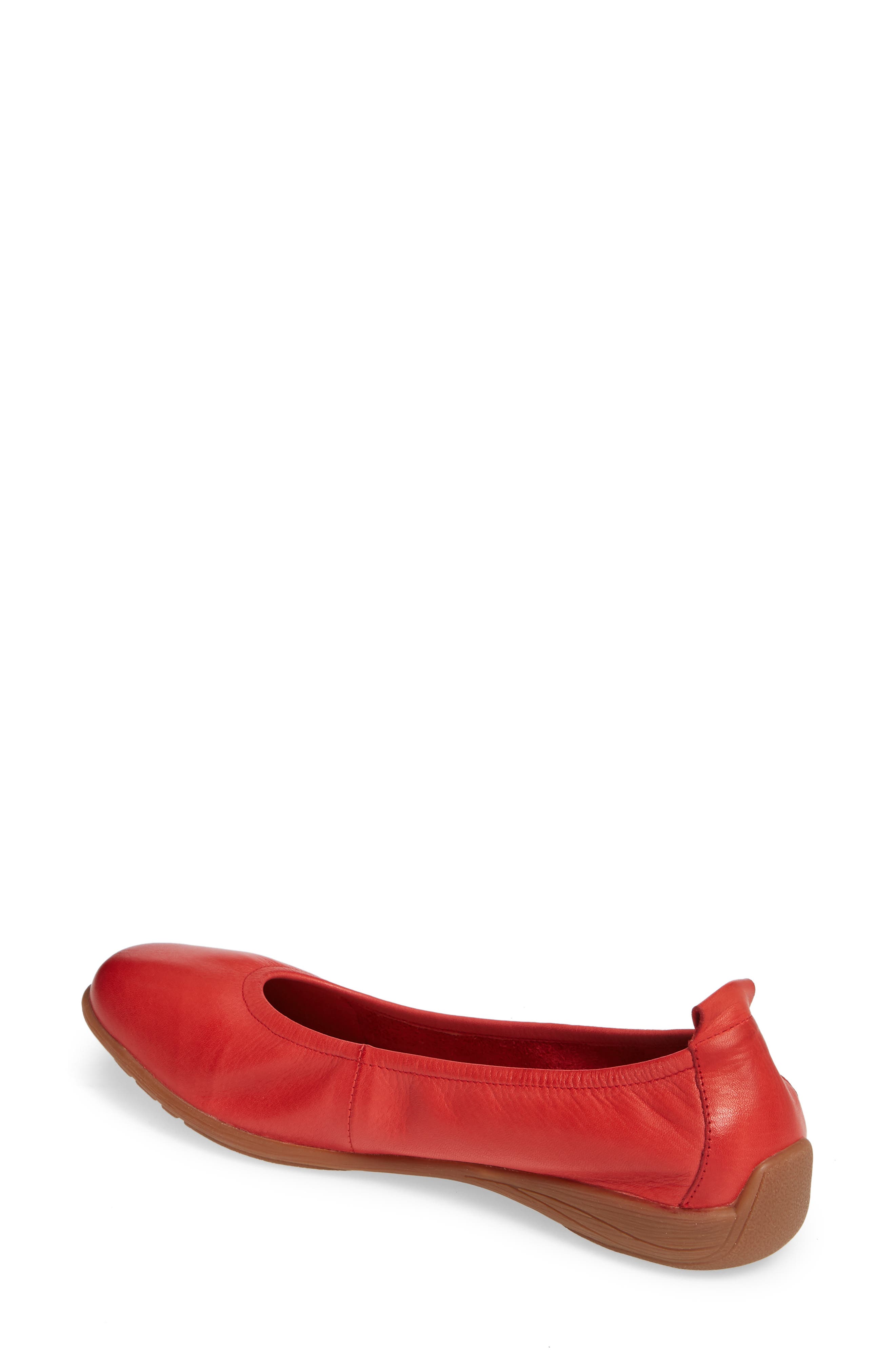 Josef Seibel Fenja 01 Flat, Alternate, color, Red Leather