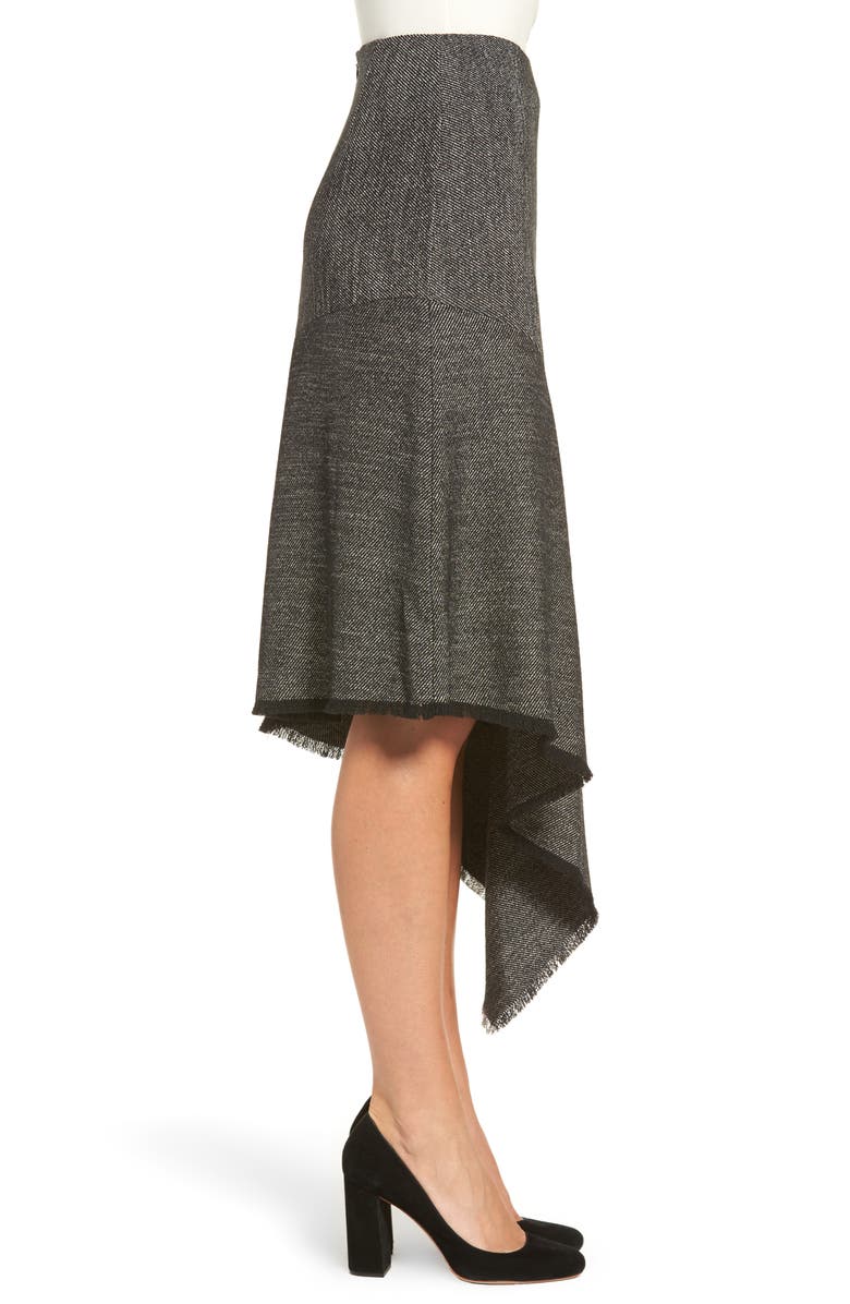 ZDNU ANNE KLEIN NEW YORK Anne Klein Asymmetrical Tweed Skirt, Alternate, color,