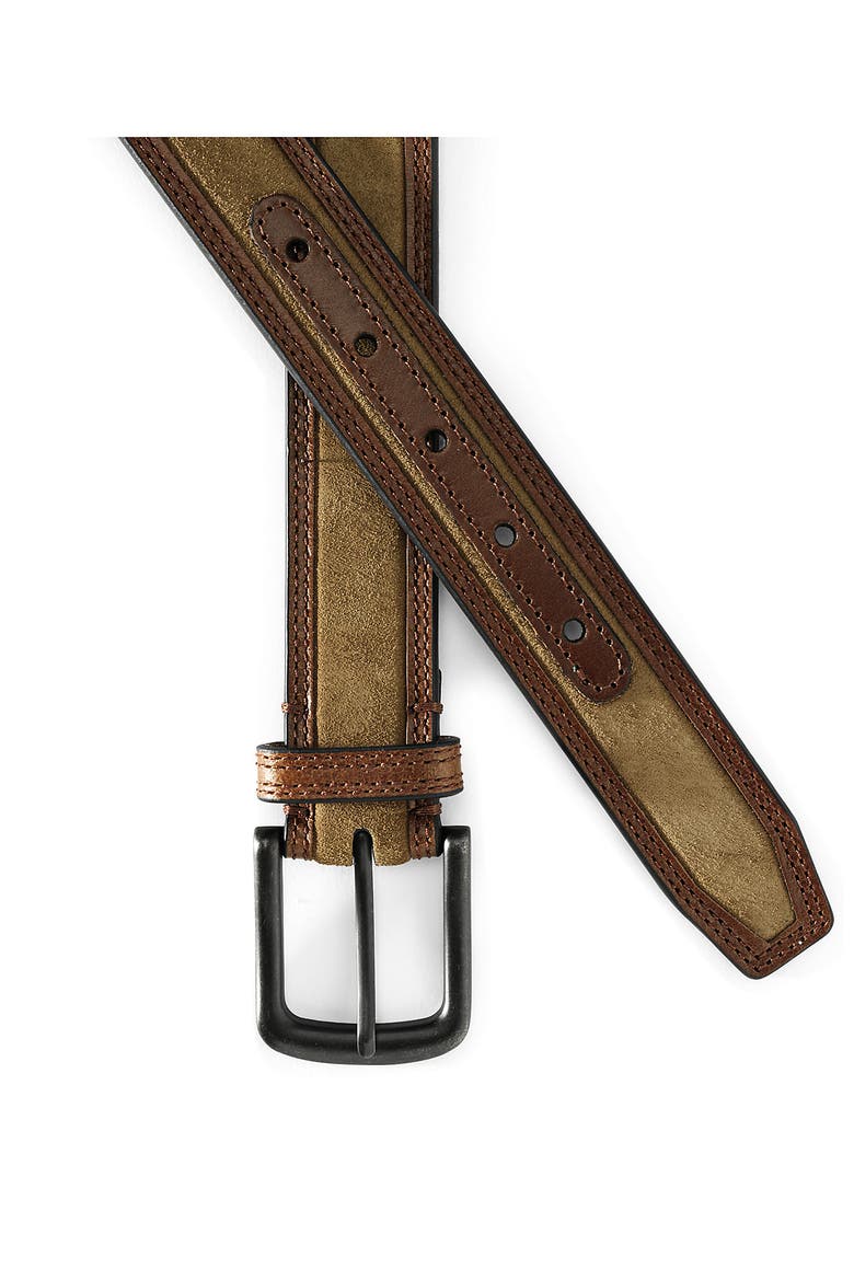 Rugged Leather Belt, Alternate, color, Light Brown Multi