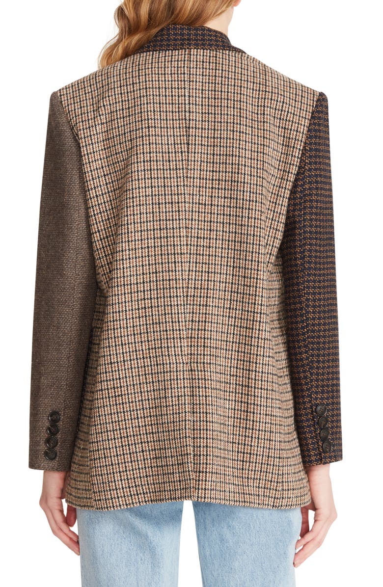 BB Dakota by Steve Madden Late Night Show Mixed Plaid Blazer, Alternate, color,