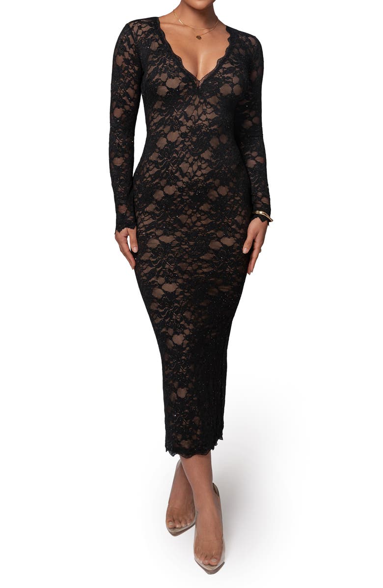 JLUXLABEL Canada Long Sleeve Lace Body-Con Dress, Alternate, color,